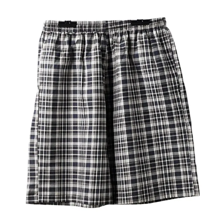 100% Cotton Men's Plaid Boxer Shorts - Comfortable, Loose Fit Sleepwear.