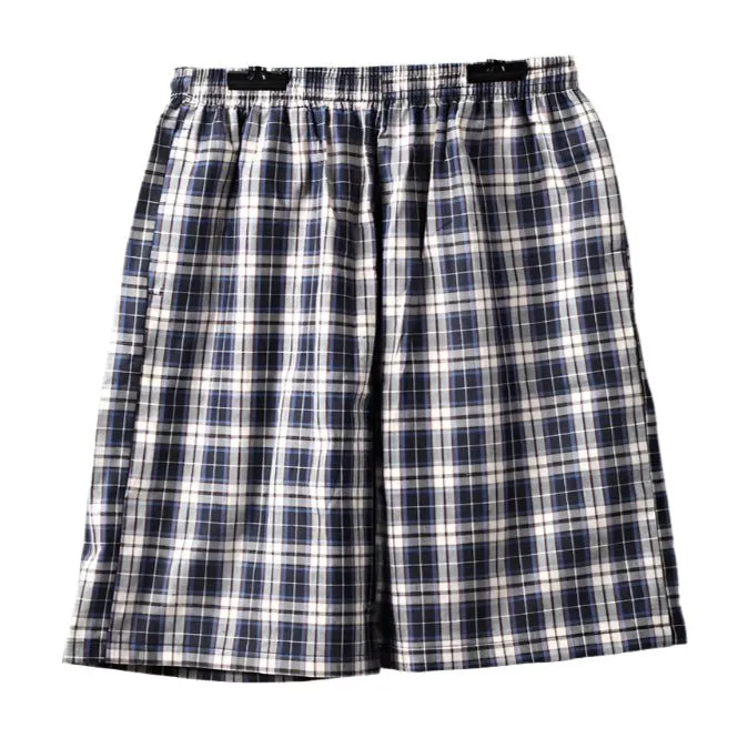 100% Cotton Men's Plaid Boxer Shorts - Comfortable, Loose Fit Sleepwear.