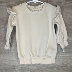 12-18M: Light Beige Balloon Sleeve Sweashirt *reduced