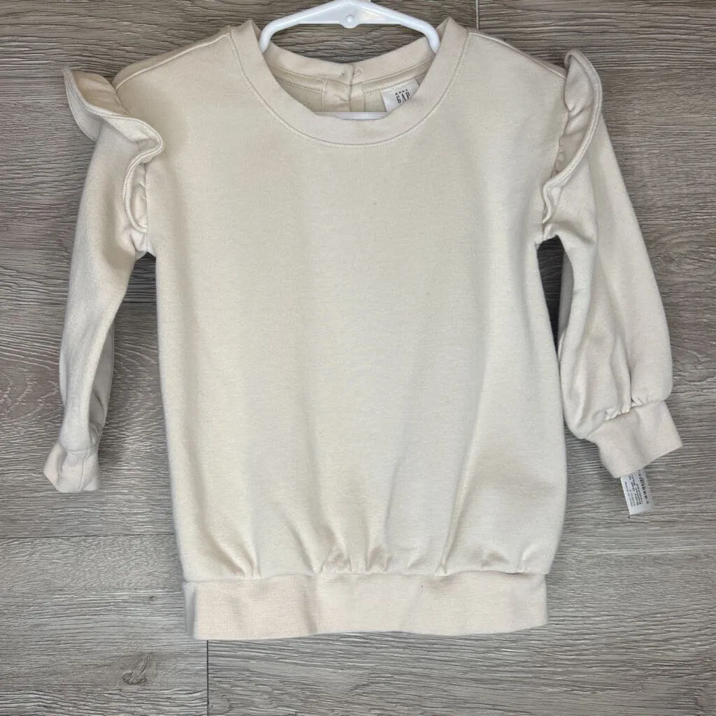 12-18M: Light Beige Balloon Sleeve Sweashirt *reduced