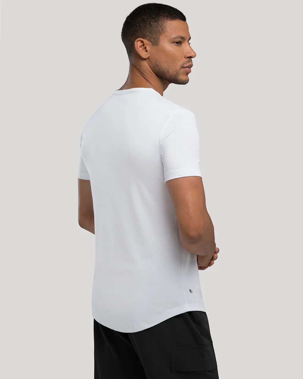 All White Crew Curve-Hem 3-Pack
