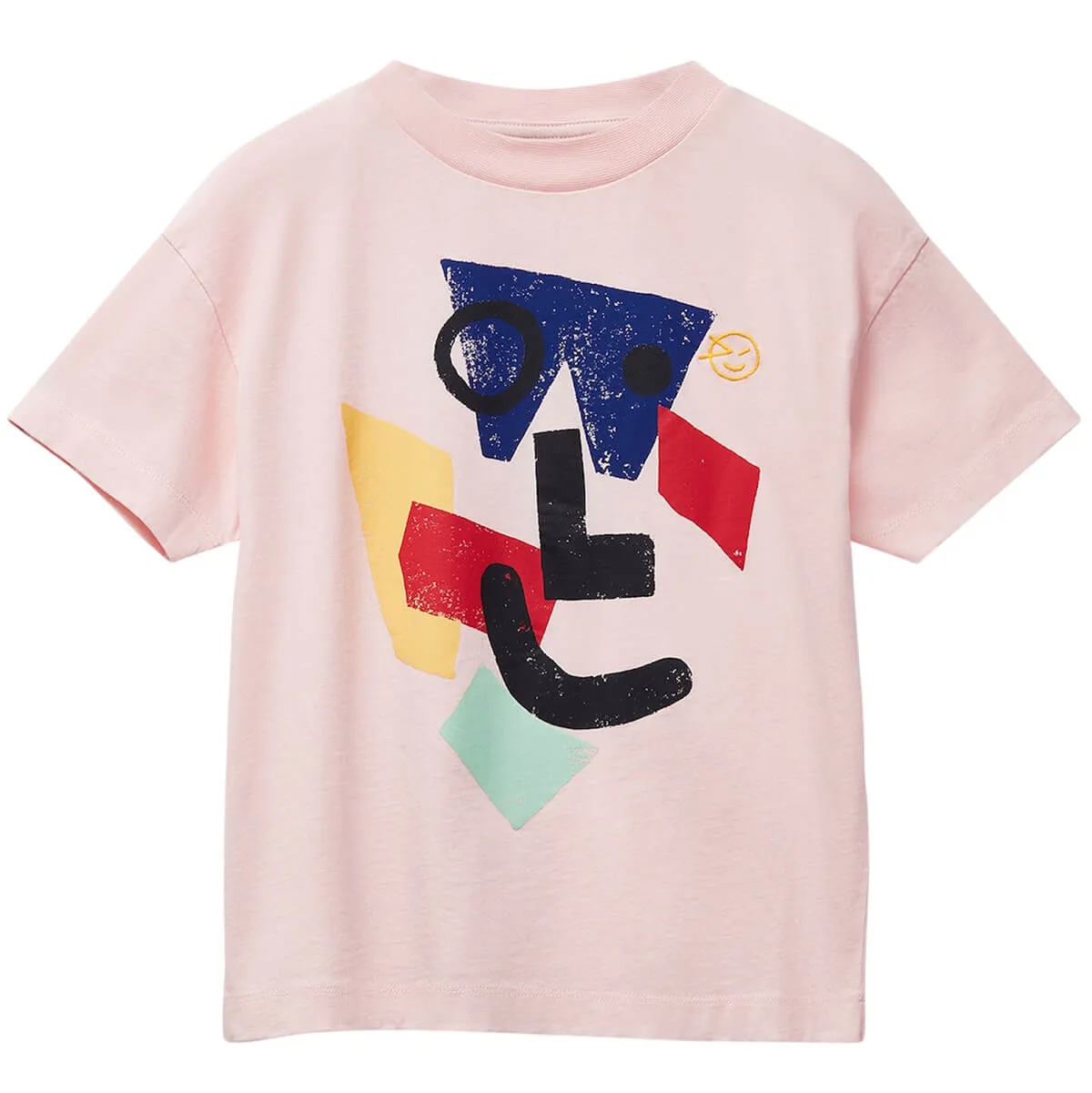 Amazed Face Tee in Pale Pink by Wynken