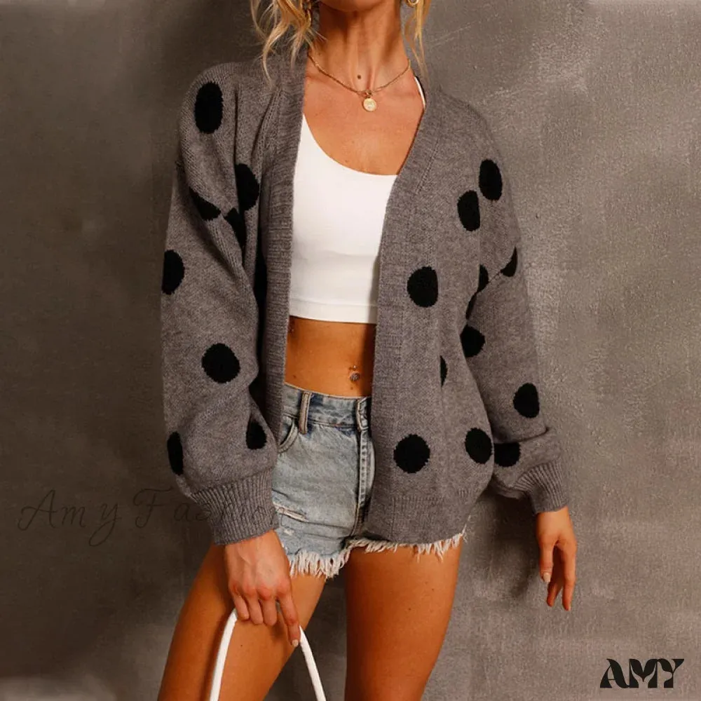 Amy Fashion - Women's Knitted Sweater Coat Long Sleeve Cardigan