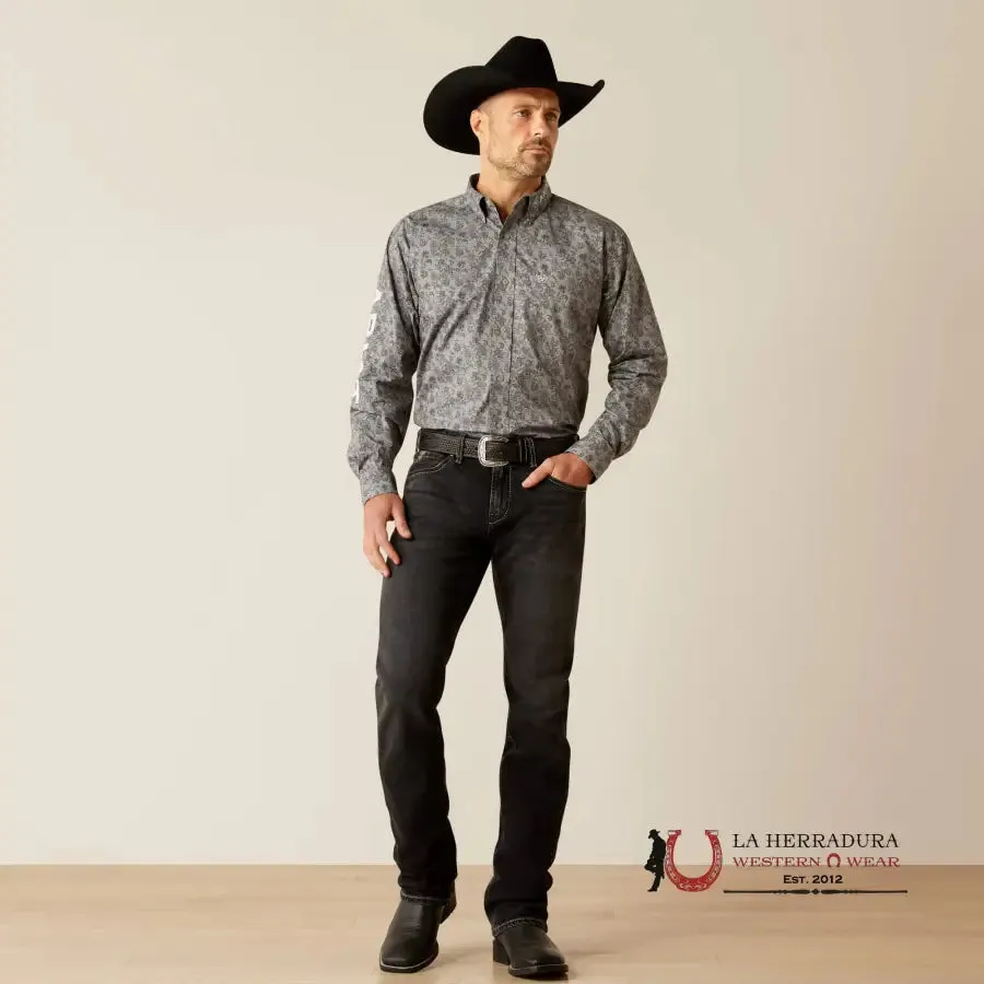ARIAT CLASSIC TEAM KENDALL GREY/LIGHT GREY LONG SLEEVE SHIRT