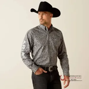 ARIAT CLASSIC TEAM KENDALL GREY/LIGHT GREY LONG SLEEVE SHIRT
