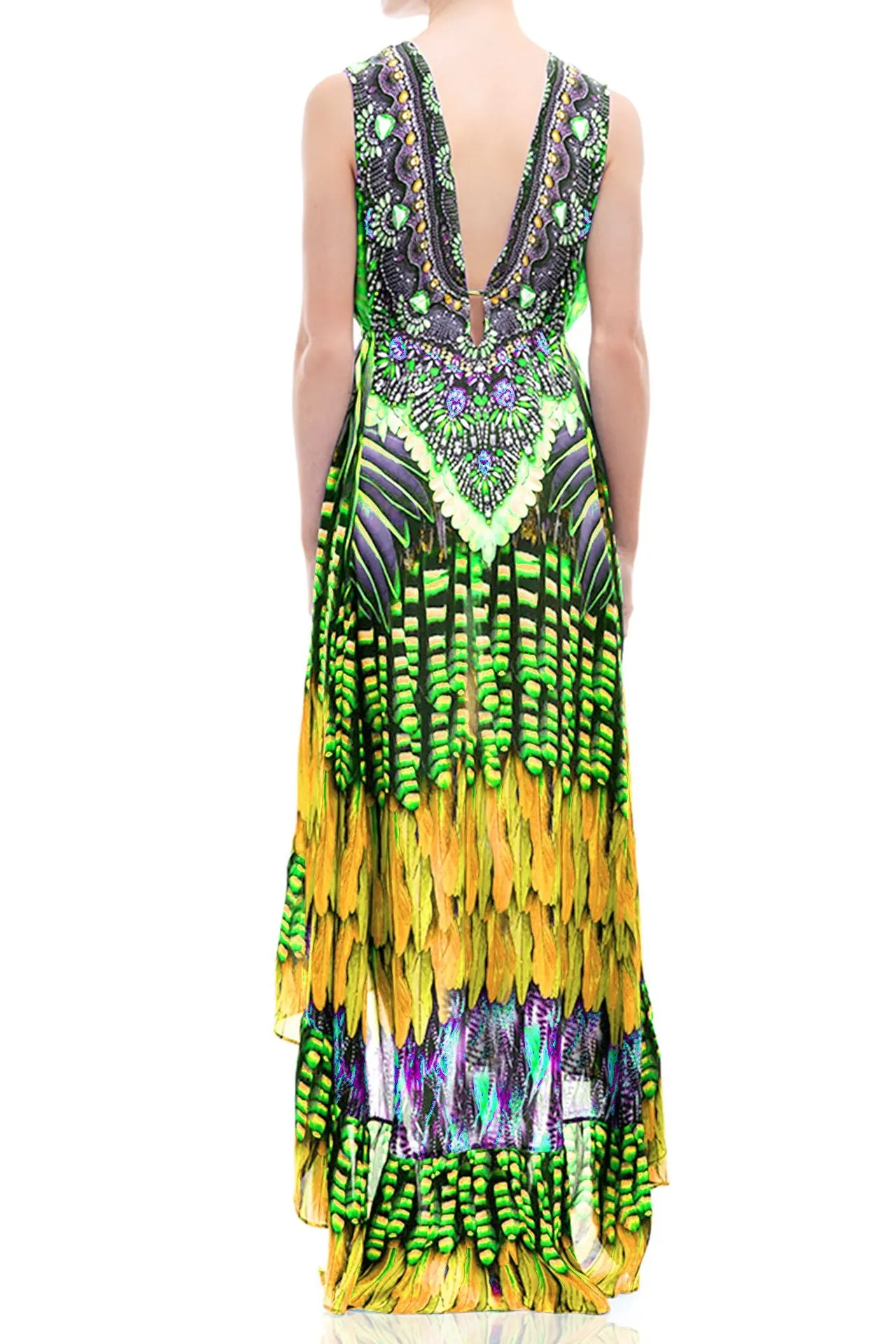 Asymmetrical Dark Green Cocktail Dress