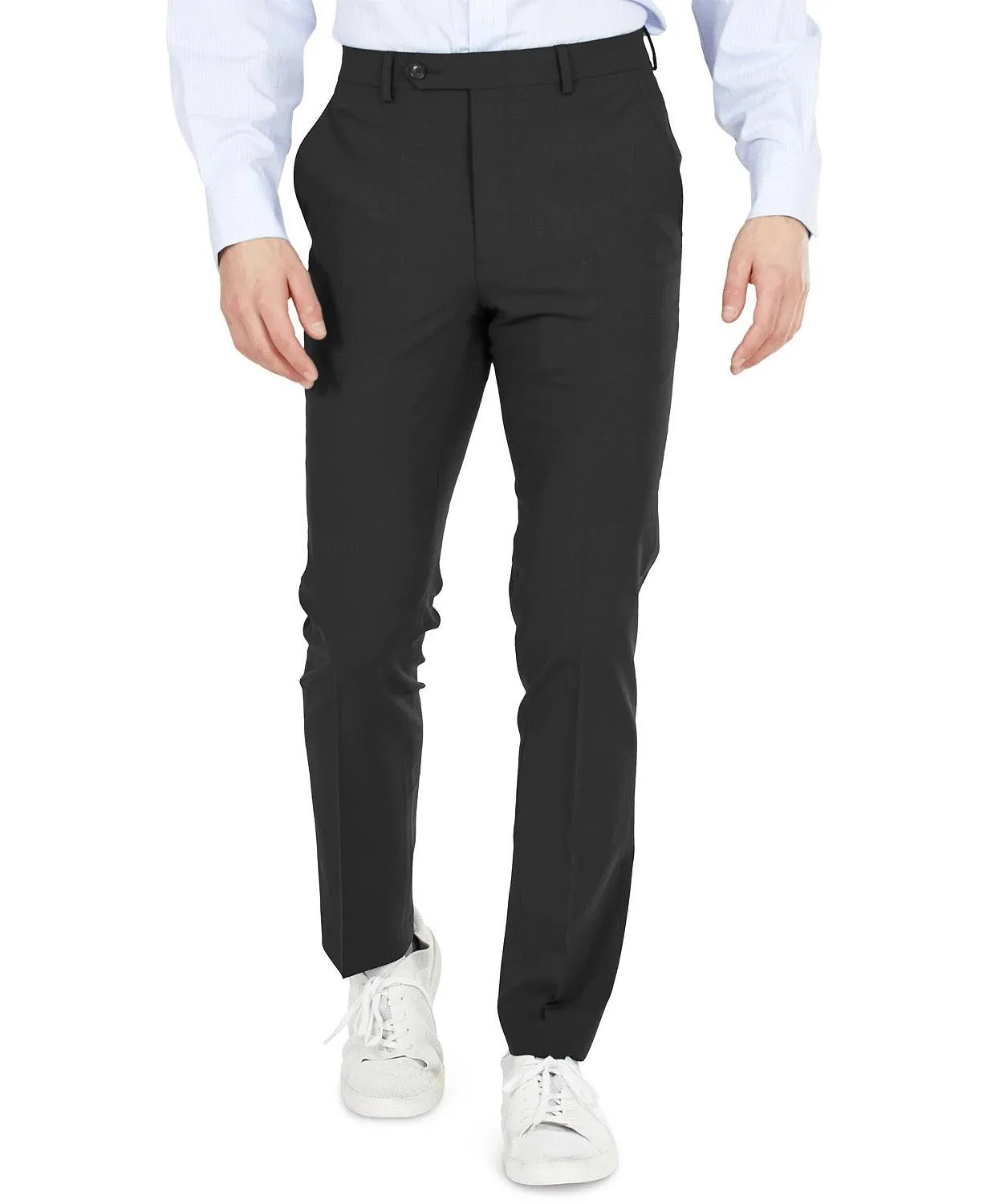 Bar Iii Mens Skinny fit Dress Pants 30 / 32 Black Solid