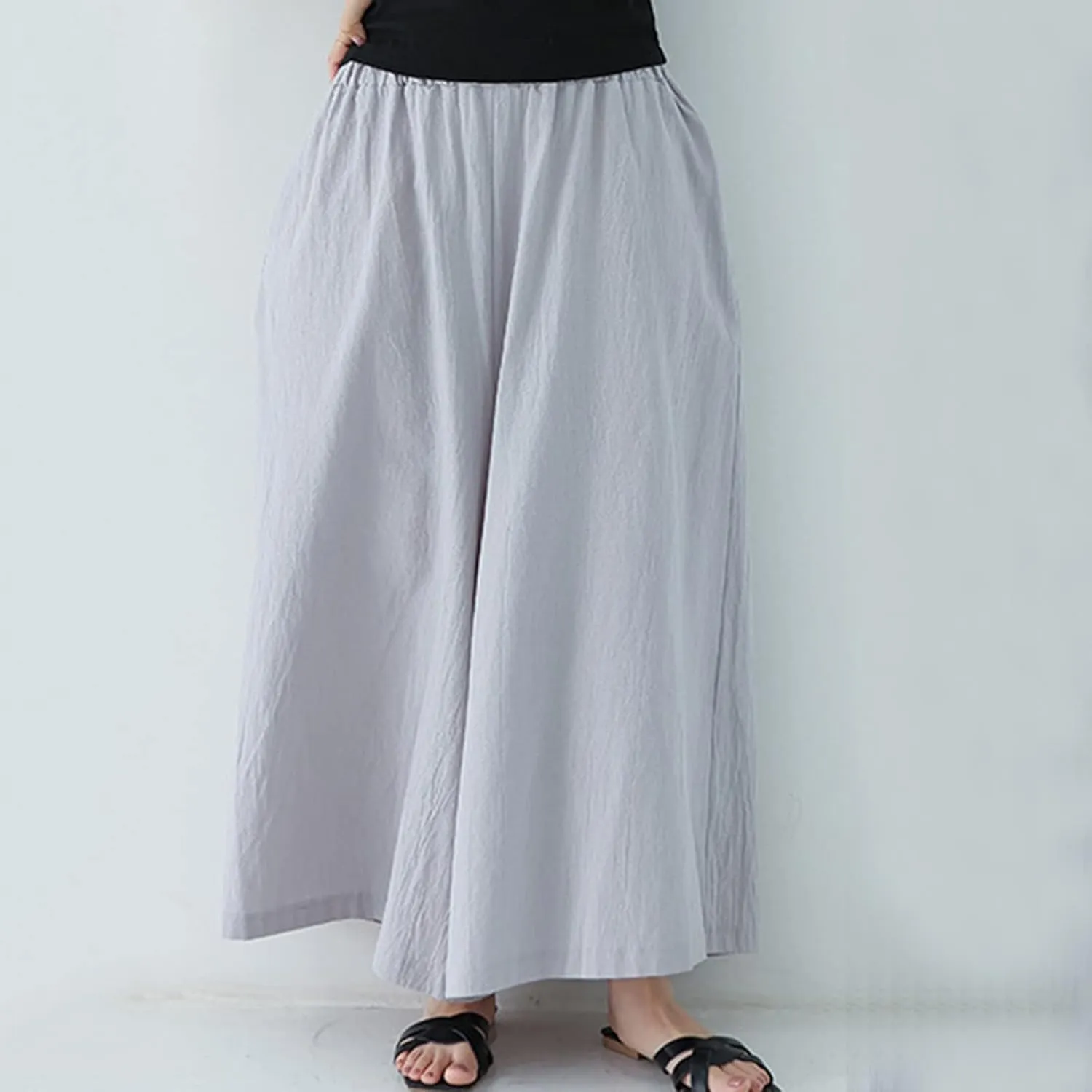 Beach Pants for Women Wide Leg Wide Leg Long Pant Trousers with Pocket Linen Blend