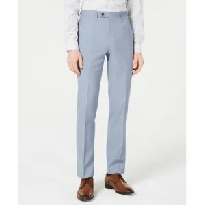 Calvin Klein Mens Slim fit Dress Pants 38 / 30 Blue Solid Stretch