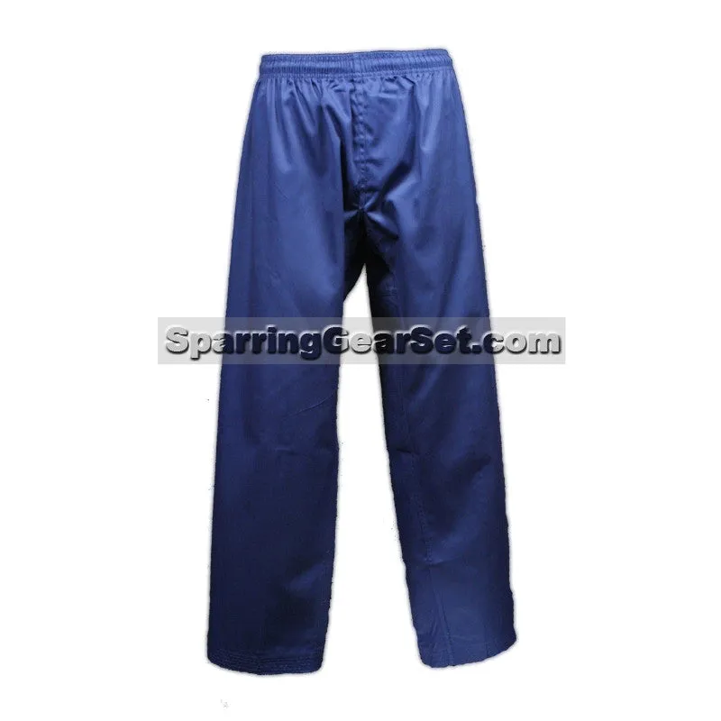 Color Martial Arts Uniform Pants (Karate and Taekwondo), Blue