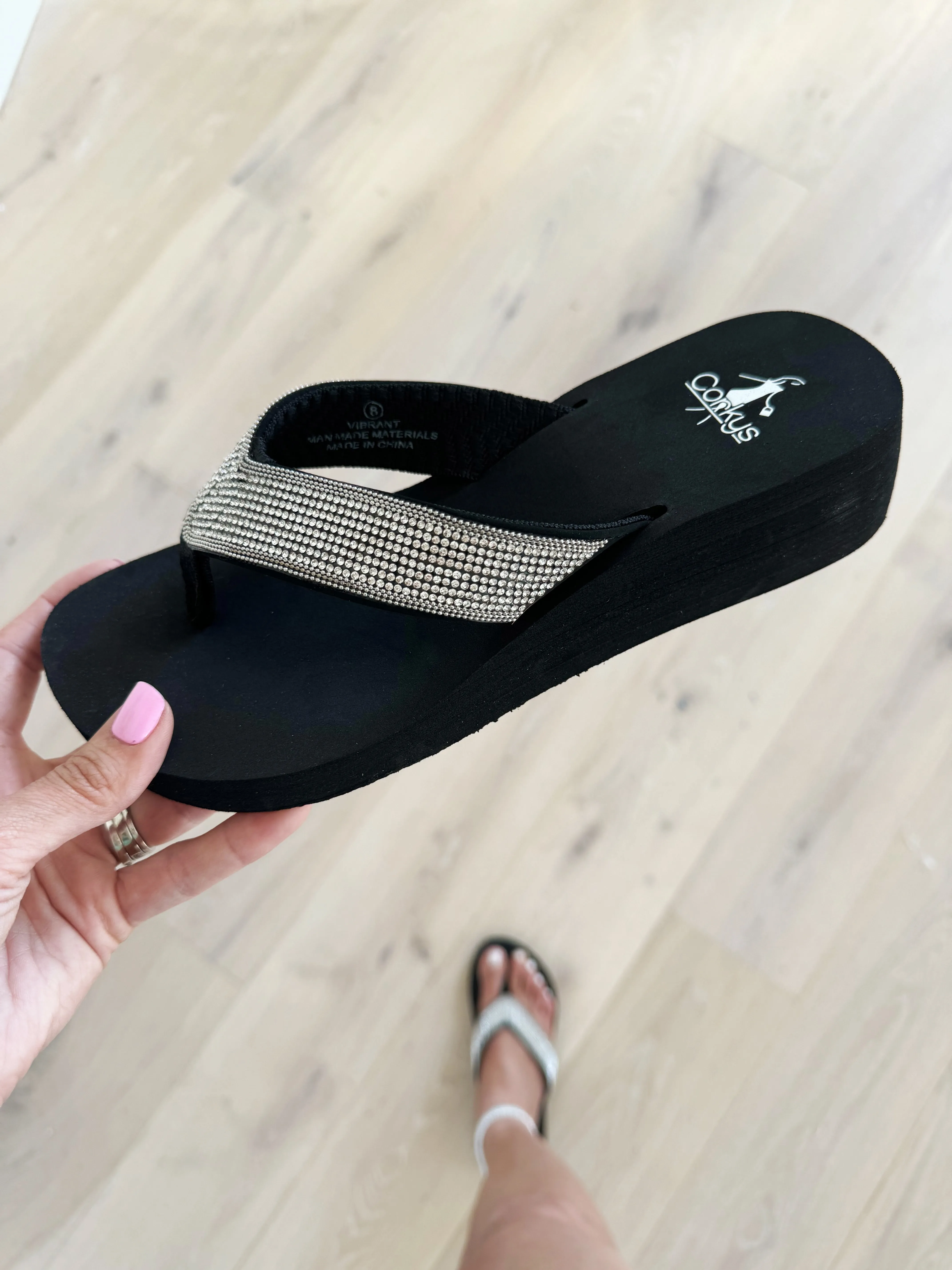 Corky's Vibrant Clear Sparkle Sandals