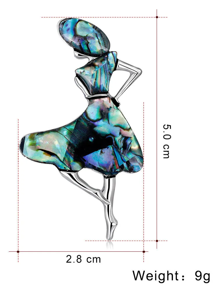 Dance Corsage Alloy Ballet Dancing Girl Brooch Clothes Accessories