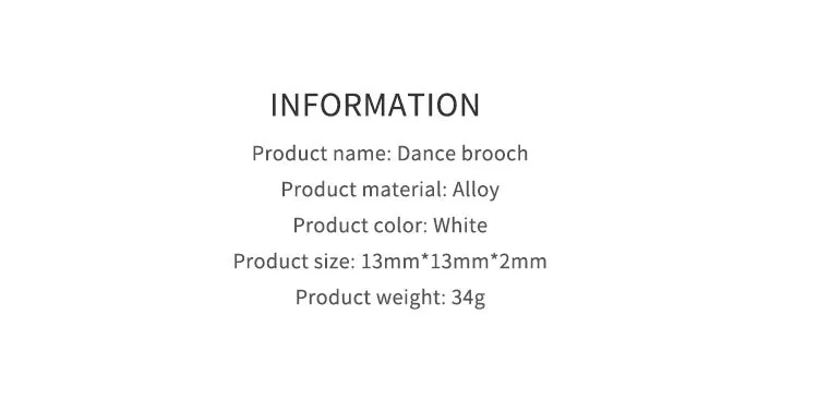 Dance Corsage Alloy Ballet Dancing Girl Brooch Clothes Accessories