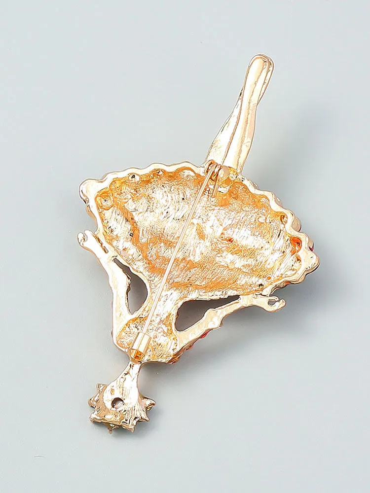 Dance Gift Alloy Diamond Ballerina Girl Brooch Cute Pin Fashion Brooch Accessories