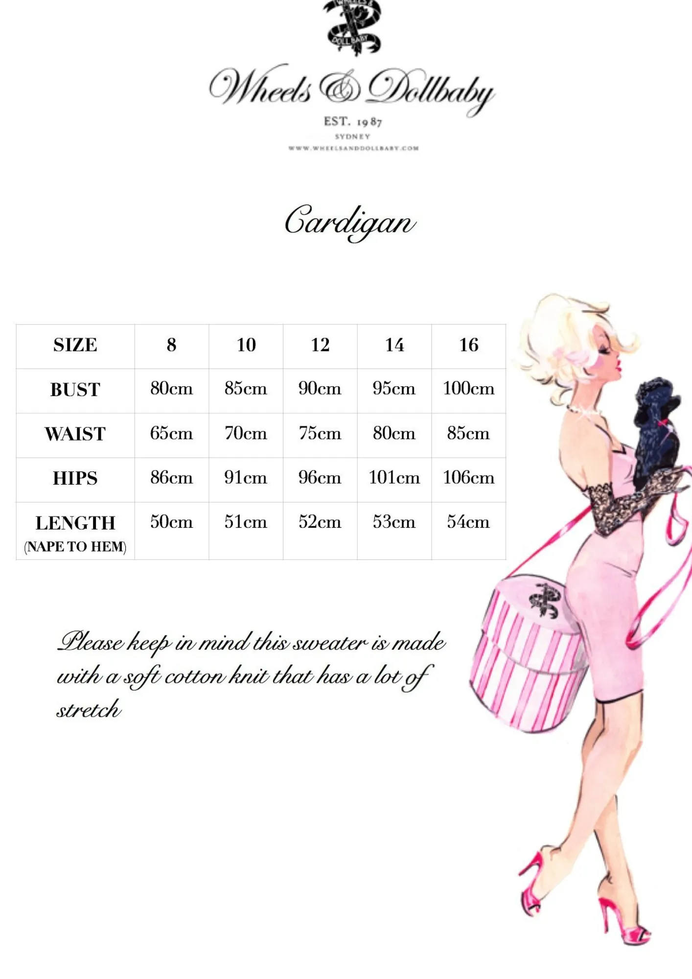 Dita Cardigan - Black with Pink Embroidery