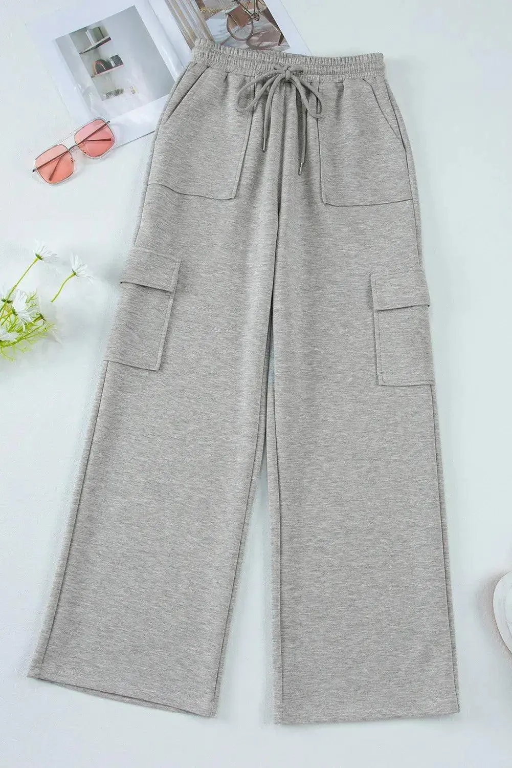 Drawstring Active Pants with Pockets – Comfortable Sportswear