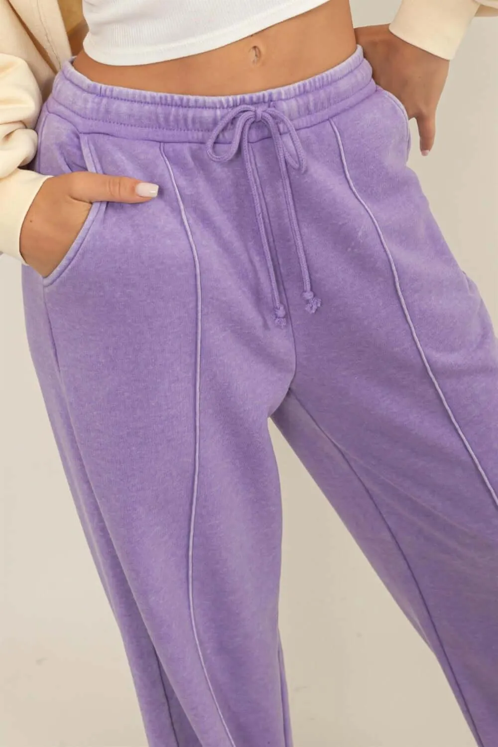 Drawstring High Rise Wide Leg Pants – Comfortable & Stylish