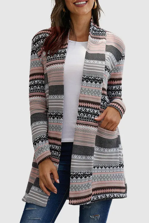 Fair Isle Cardigan with Elbow Patches