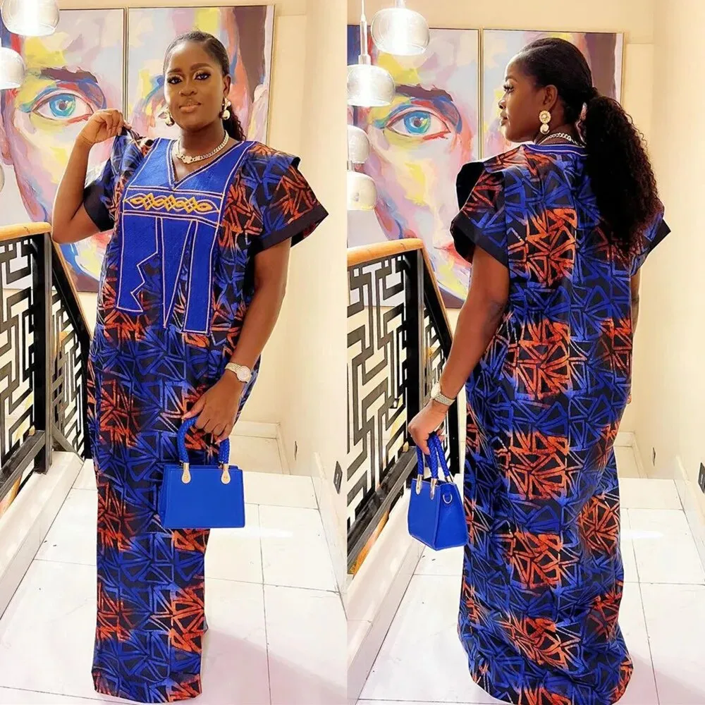 Fall Dresses Women Traditional Africa Clothing Dashiki Ankara Outfits Gown Abayas Robe Muslim Kaftan Maxi Boubou