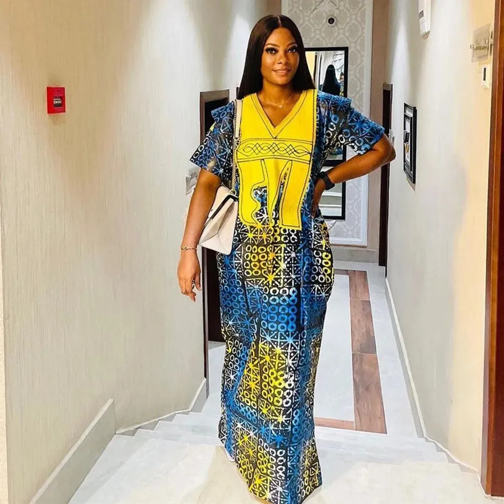 Fall Dresses Women Traditional Africa Clothing Dashiki Ankara Outfits Gown Abayas Robe Muslim Kaftan Maxi Boubou