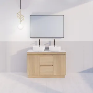 Forest | 1200 Double Bowl Vanity Light American Oak