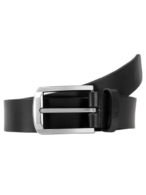 Genuine leather black belt
