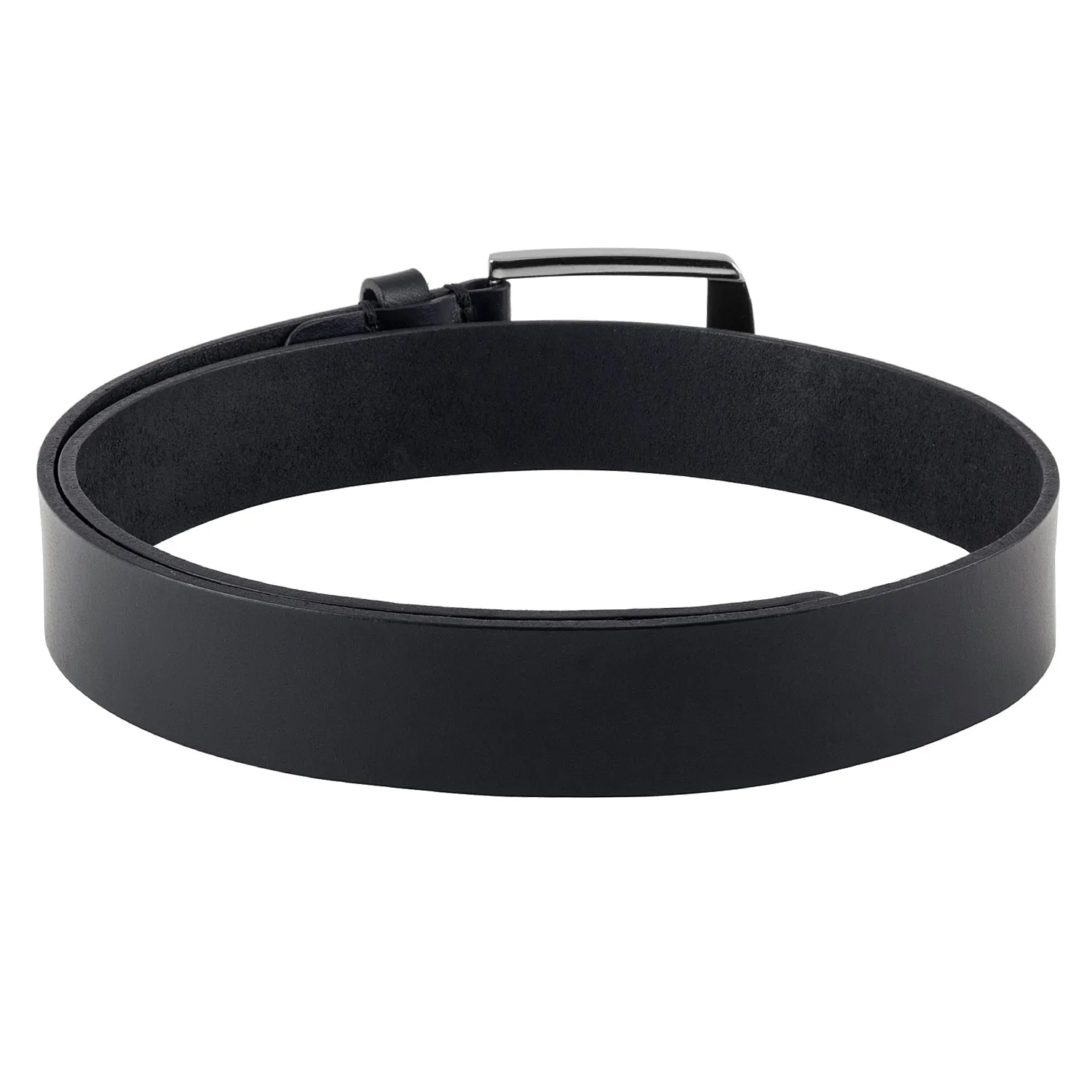 Genuine leather black belt