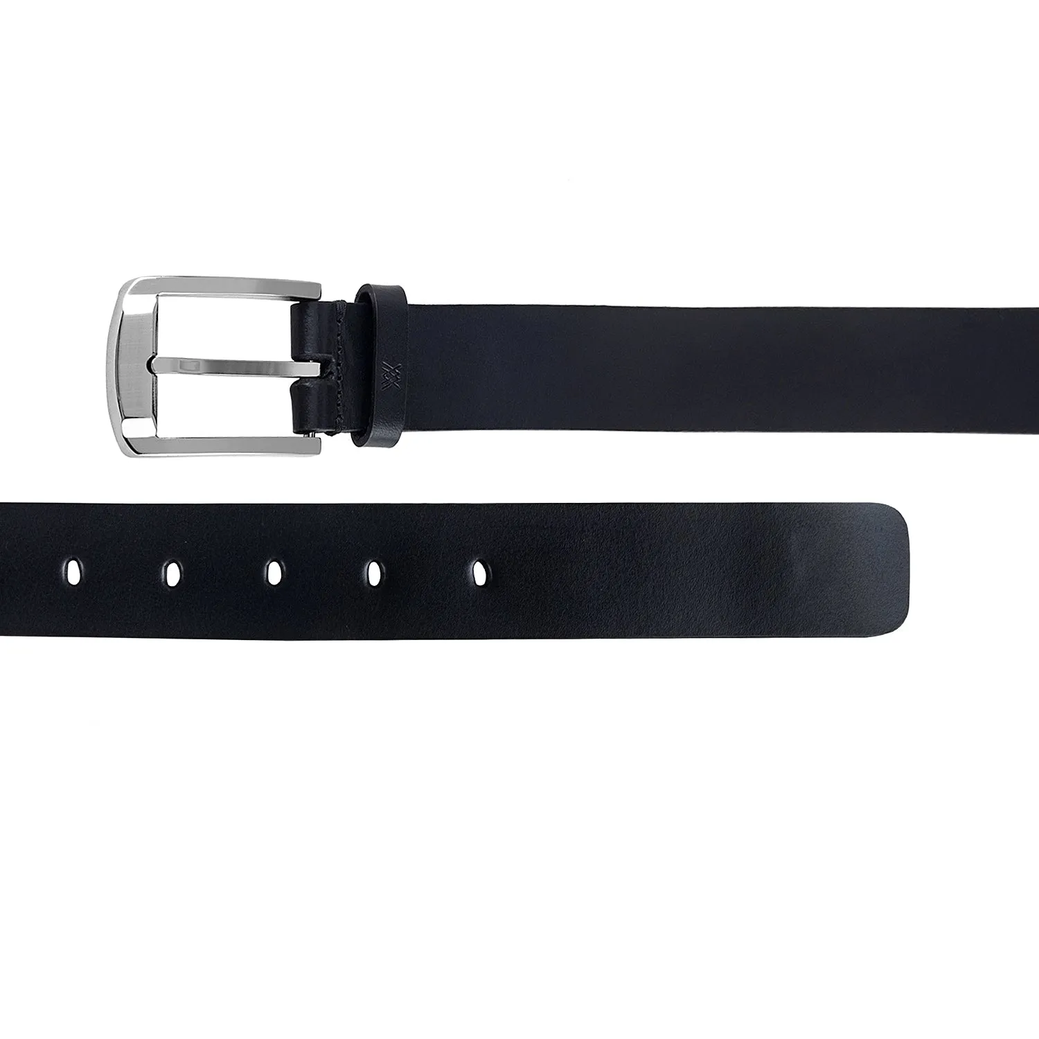 Genuine leather black belt