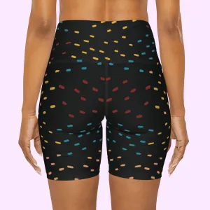 High Waisted Yoga Shorts Colored Specs
