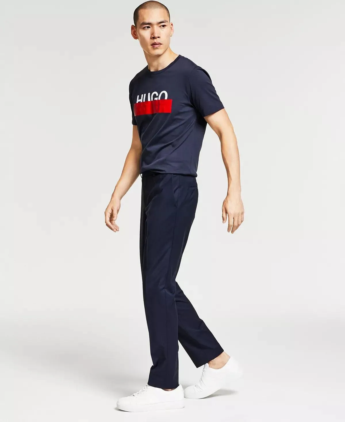 Hugo Boss Mens Slim fit Dress Pants 32 / 32 Blue Solid Stretch