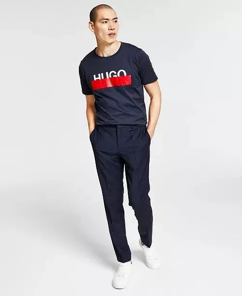 Hugo Boss Mens Slim fit Dress Pants 32 / 32 Blue Solid Stretch