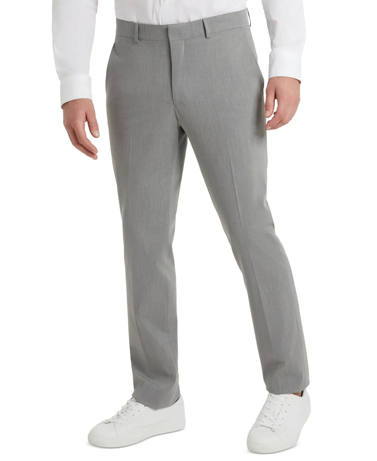 Kenneth Cole Reaction Mens Slim fit Dress Pants 33 / 30 Light Grey