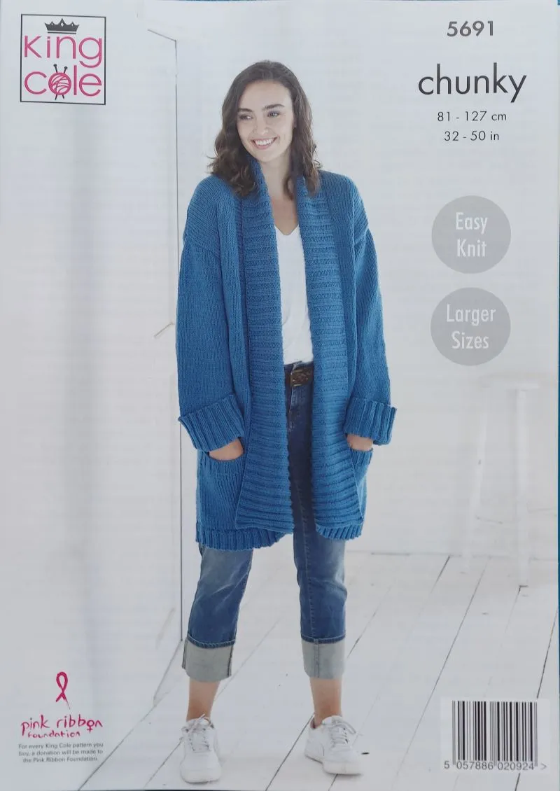 King Cole Ultra Soft Chunky Pattern 5691 - Cardigans
