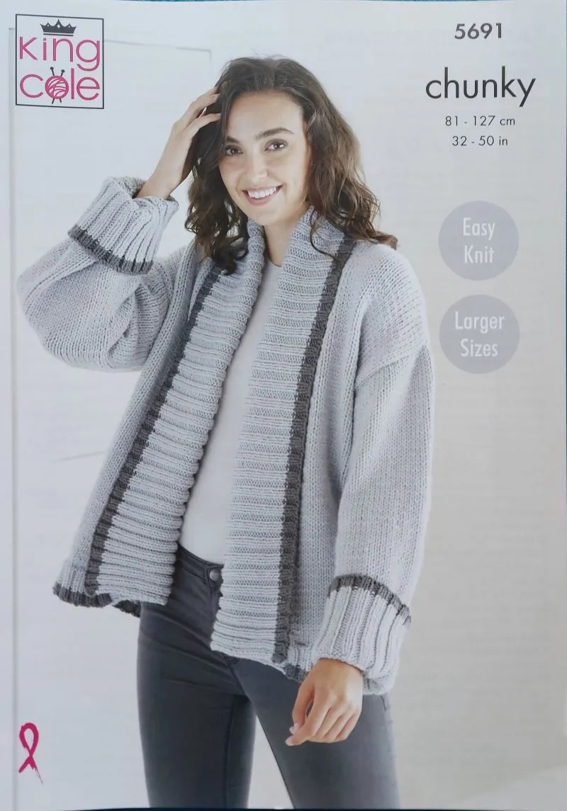 King Cole Ultra Soft Chunky Pattern 5691 - Cardigans