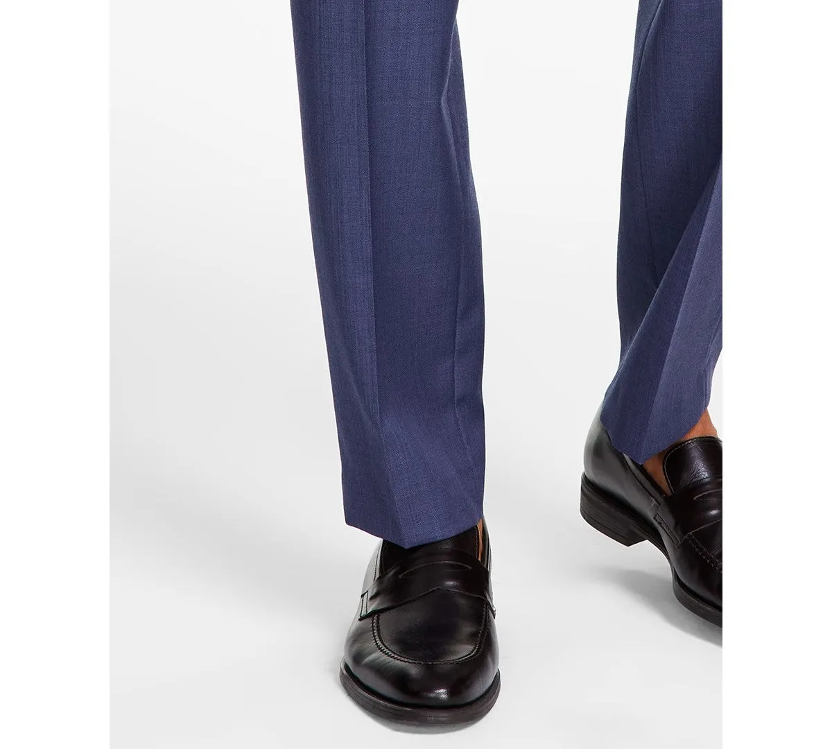 Michael Kors Mens Classic fit Dress Pants 33 / 30 Blue Solid Stretch