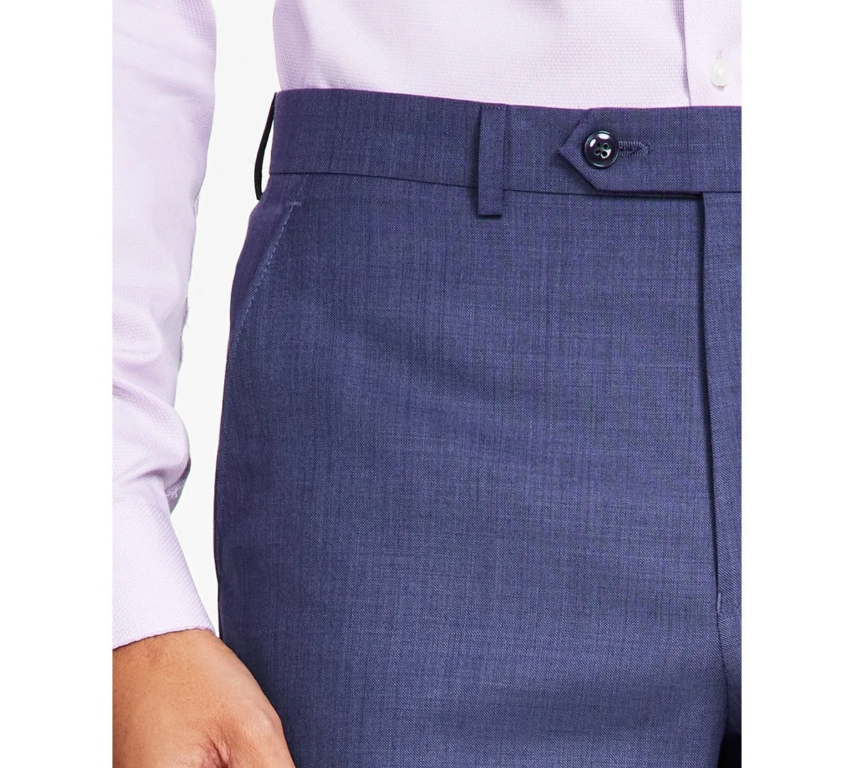 Michael Kors Mens Classic fit Dress Pants 33 / 30 Blue Solid Stretch