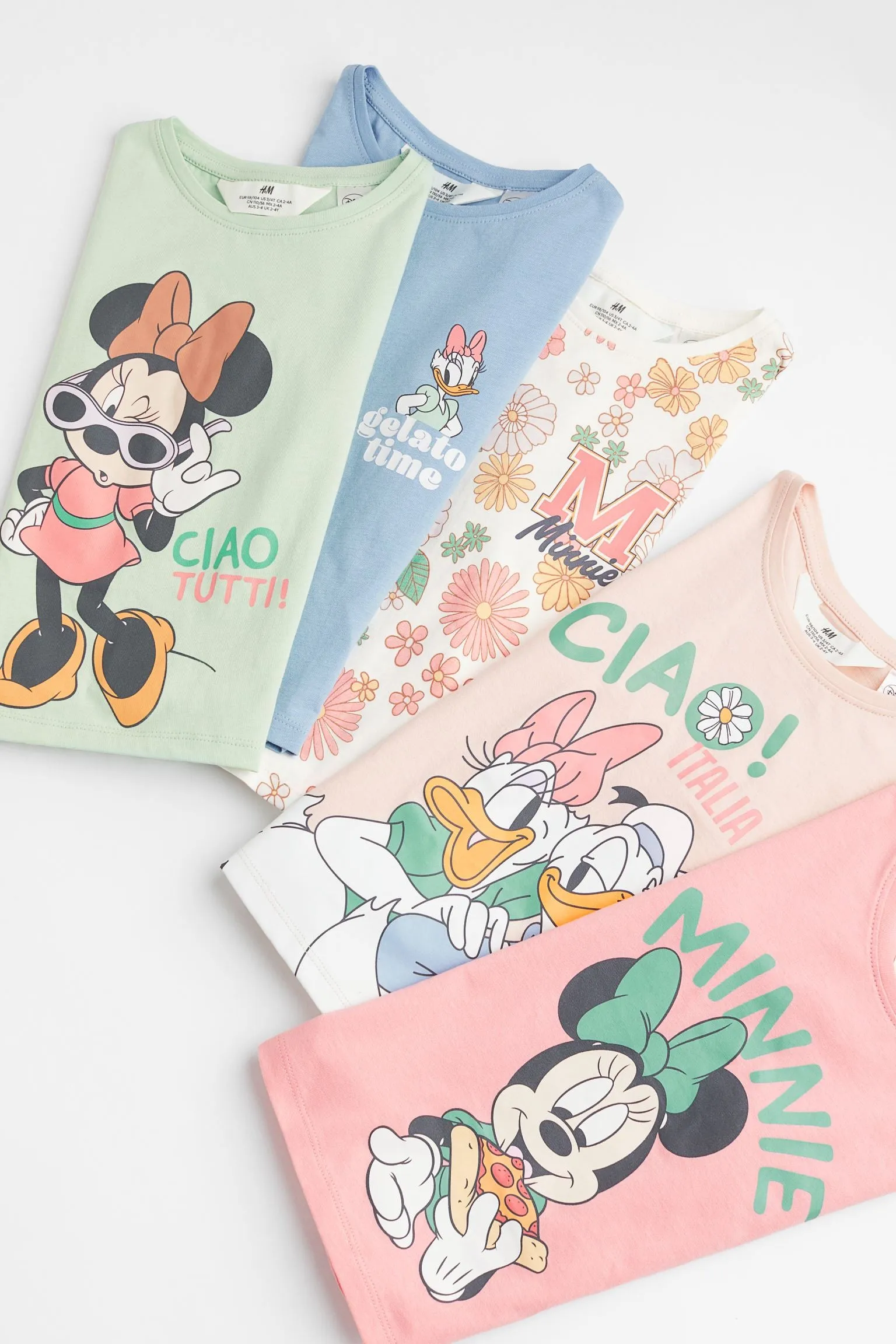 Minnie Mouse 5-pack printed jersey tops