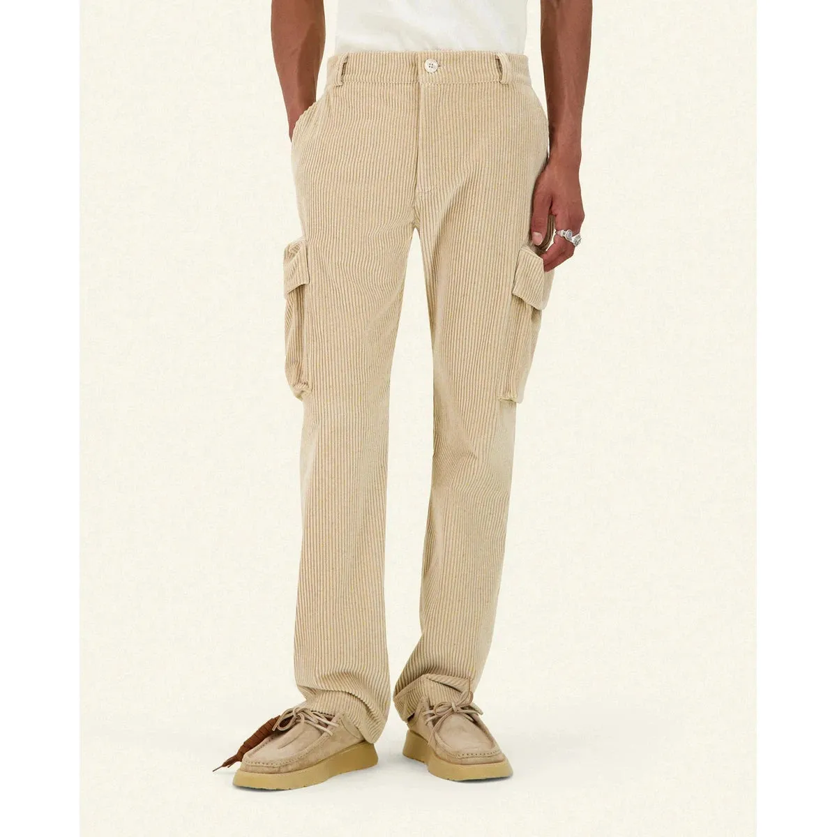 Mouty Beige Corduroy Malca Pants