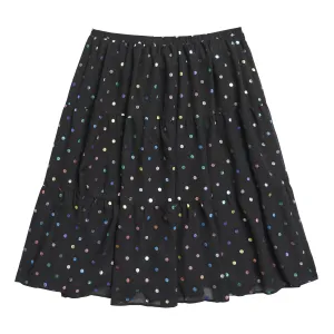Multi Dot Tiered Skirt