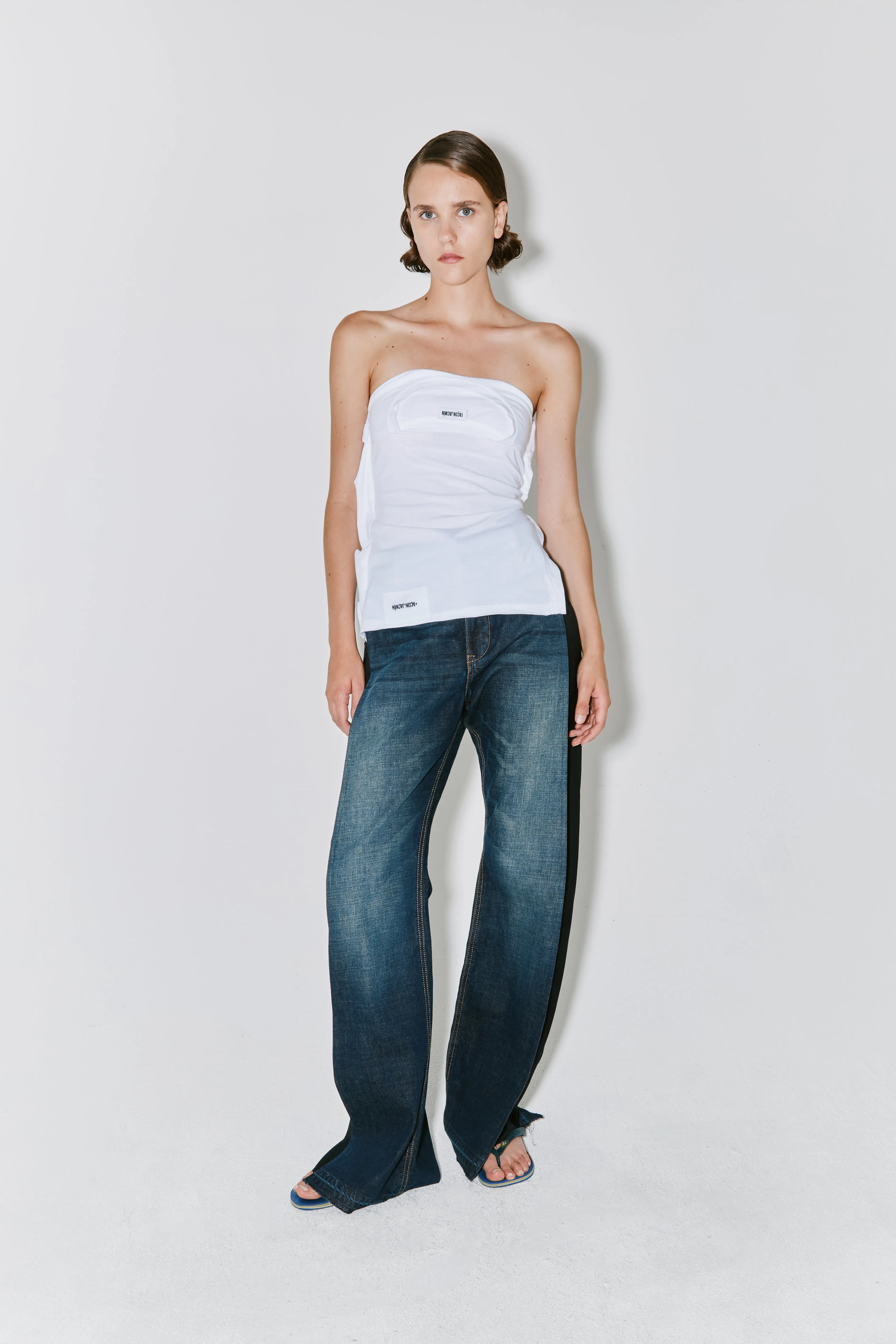 PELLA pants blue and black on side
