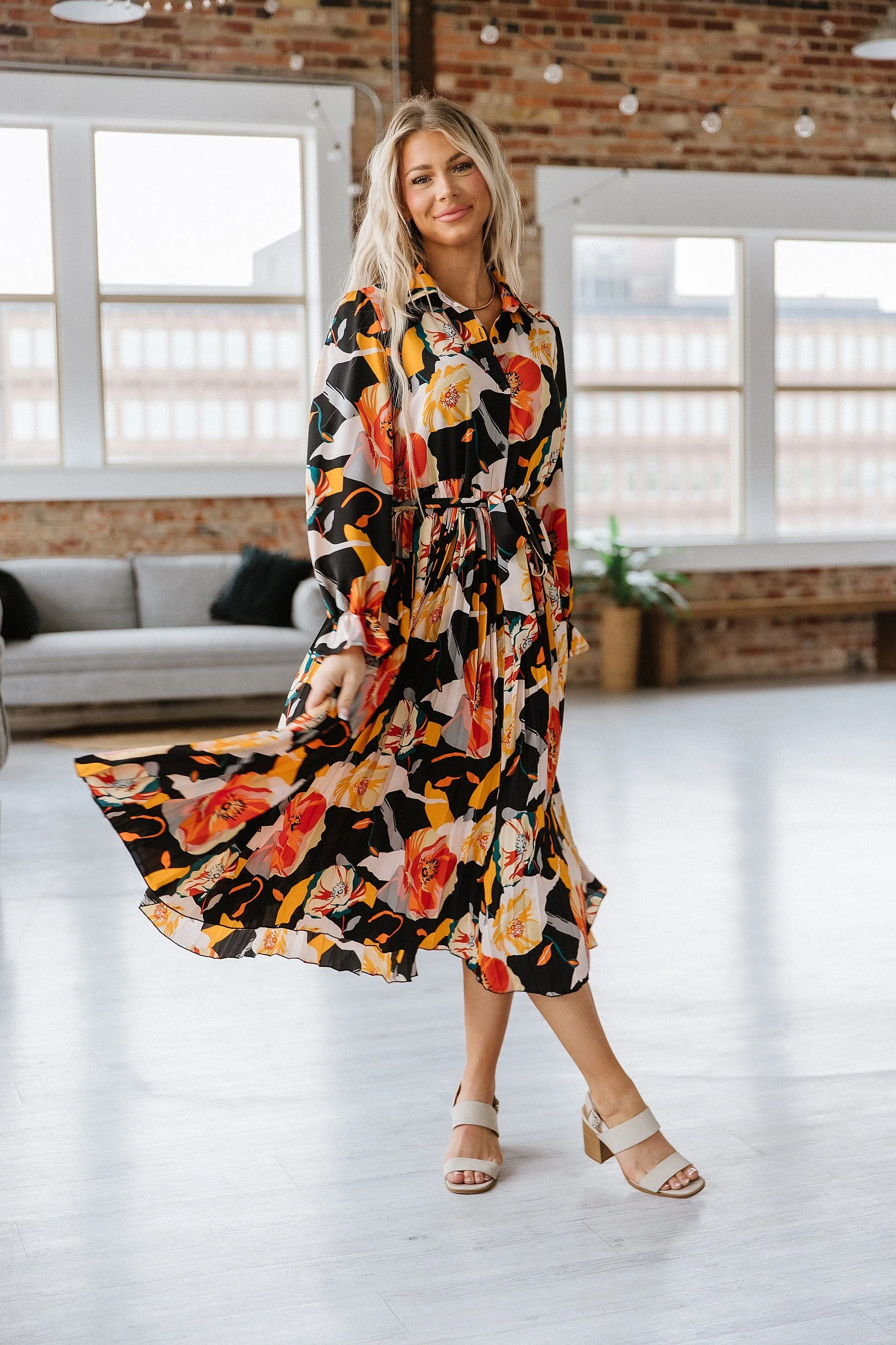 SALE - Winny Floral Tie Waist Dress | Size Small