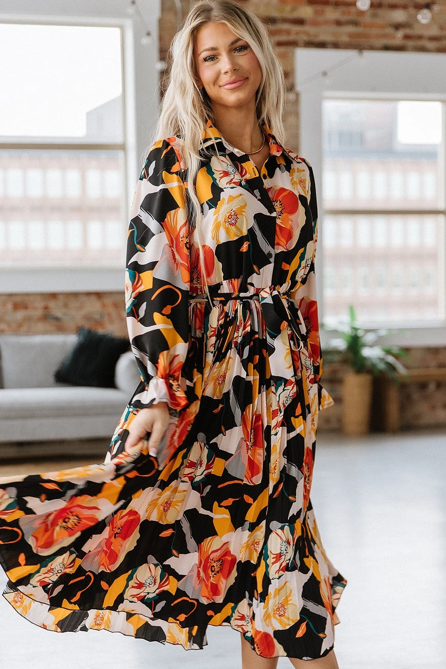 SALE - Winny Floral Tie Waist Dress | Size Small