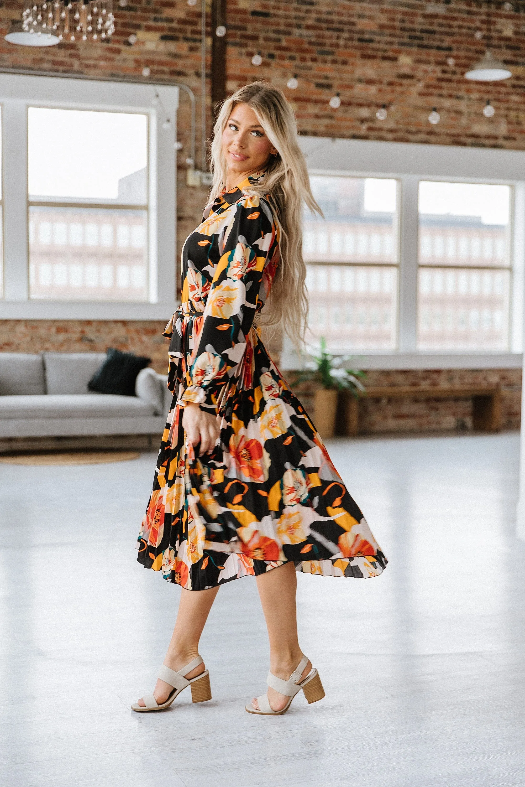 SALE - Winny Floral Tie Waist Dress | Size Small