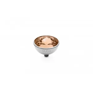 Silver 13mm Bottone Ring Top Light Peach