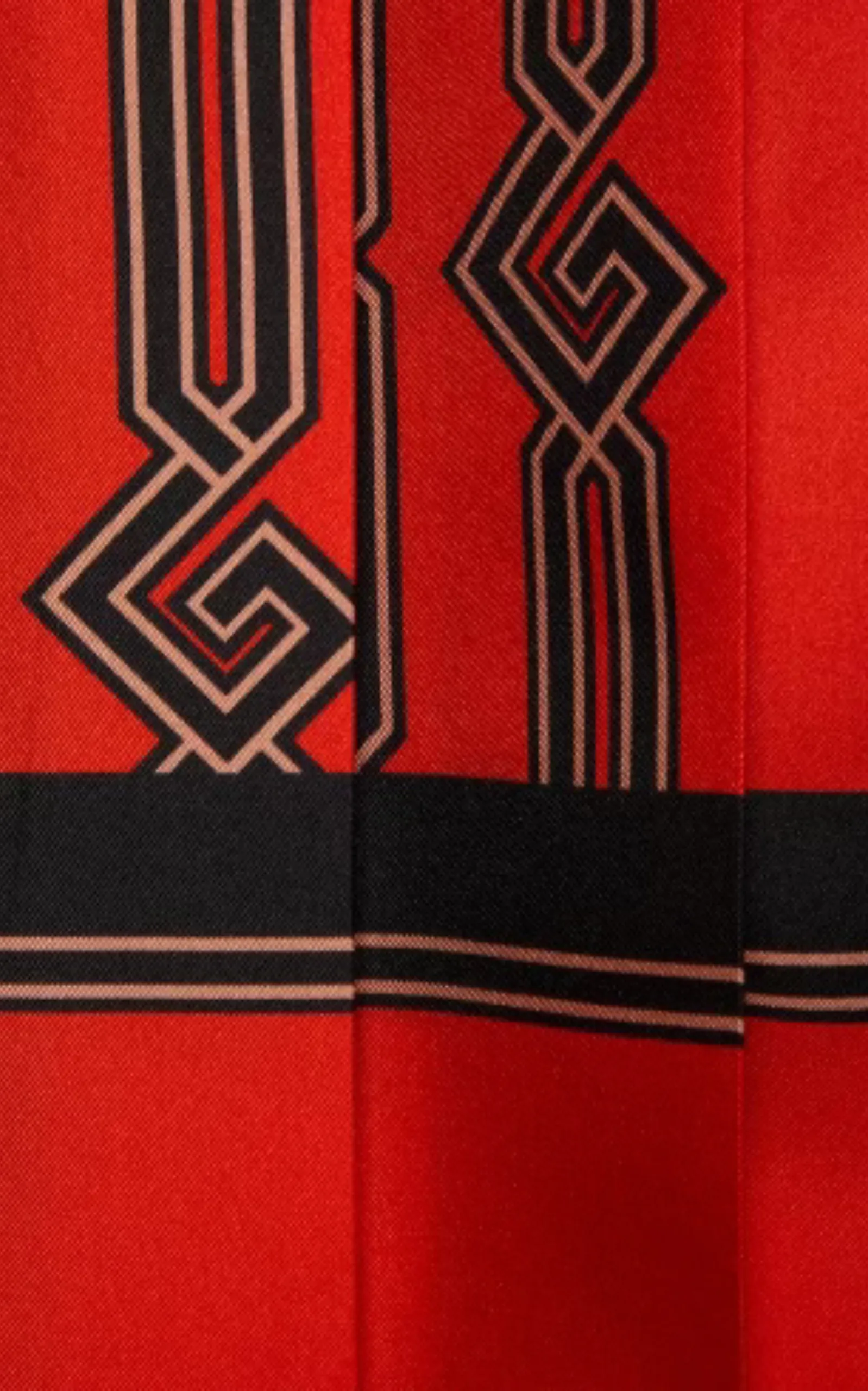 Square G Chain Print Silk Dress