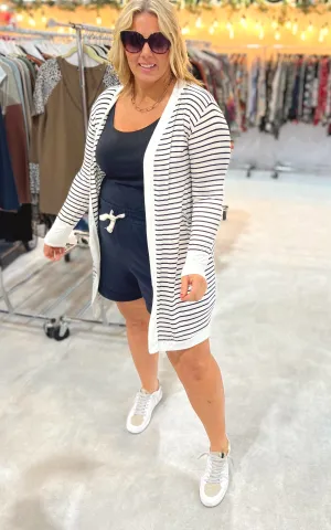 Striped Long Cardigan | Heimish - Final Sale