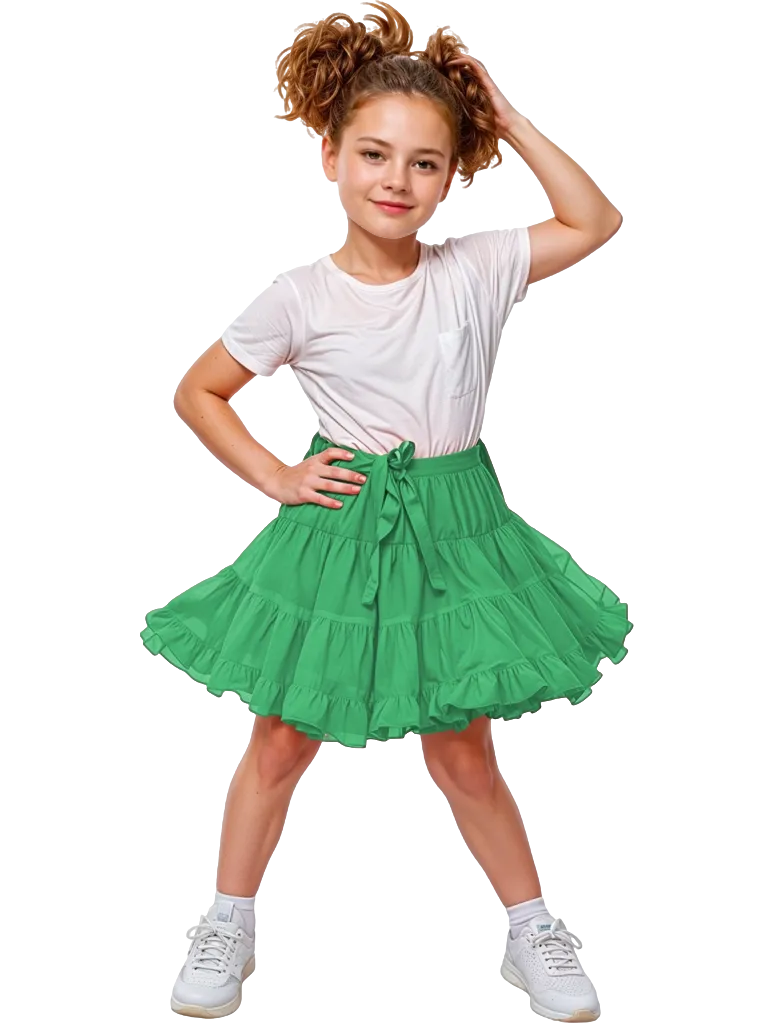 The Fancy Dress Girls Ruffle Petticoat Tutu Skirt