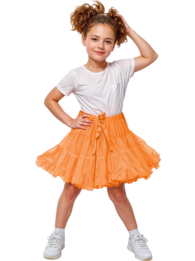 The Fancy Dress Girls Ruffle Petticoat Tutu Skirt