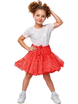 The Fancy Dress Girls Ruffle Petticoat Tutu Skirt