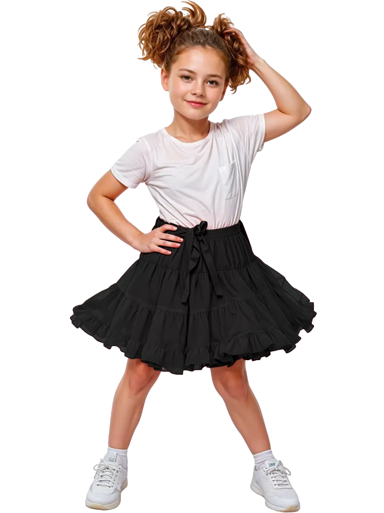 The Fancy Dress Girls Ruffle Petticoat Tutu Skirt